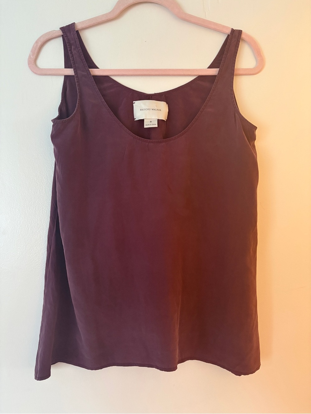 Brochu Walker 100% silk tank top